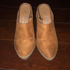 Brown clog heels